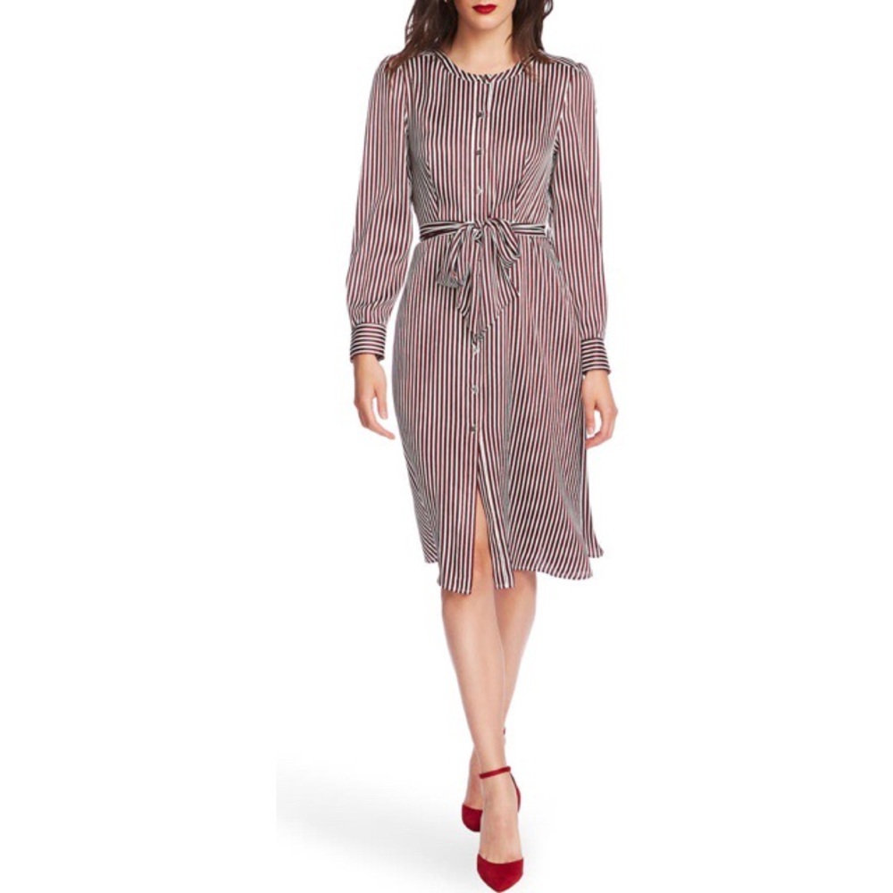 COURT & ROWE Crosby Stripe Long Sleeve Shirtdress size 6